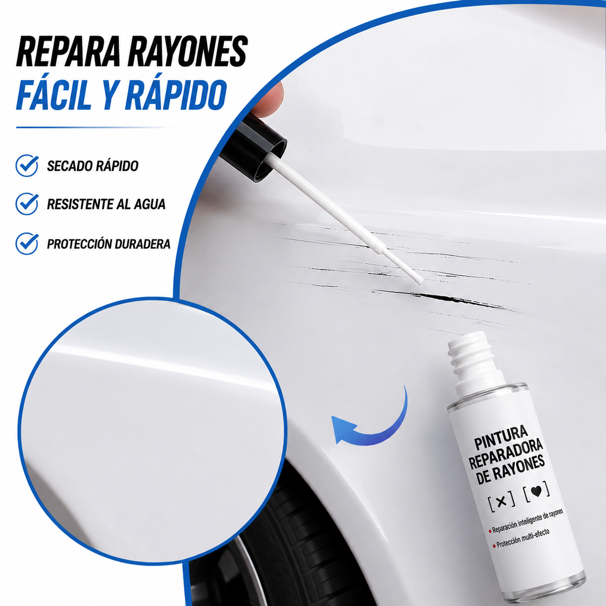 BrilloBrush para arañazos en el coche - Recupera la apariencia de tu auto con una sola pincelada (2X1 OFERTA)