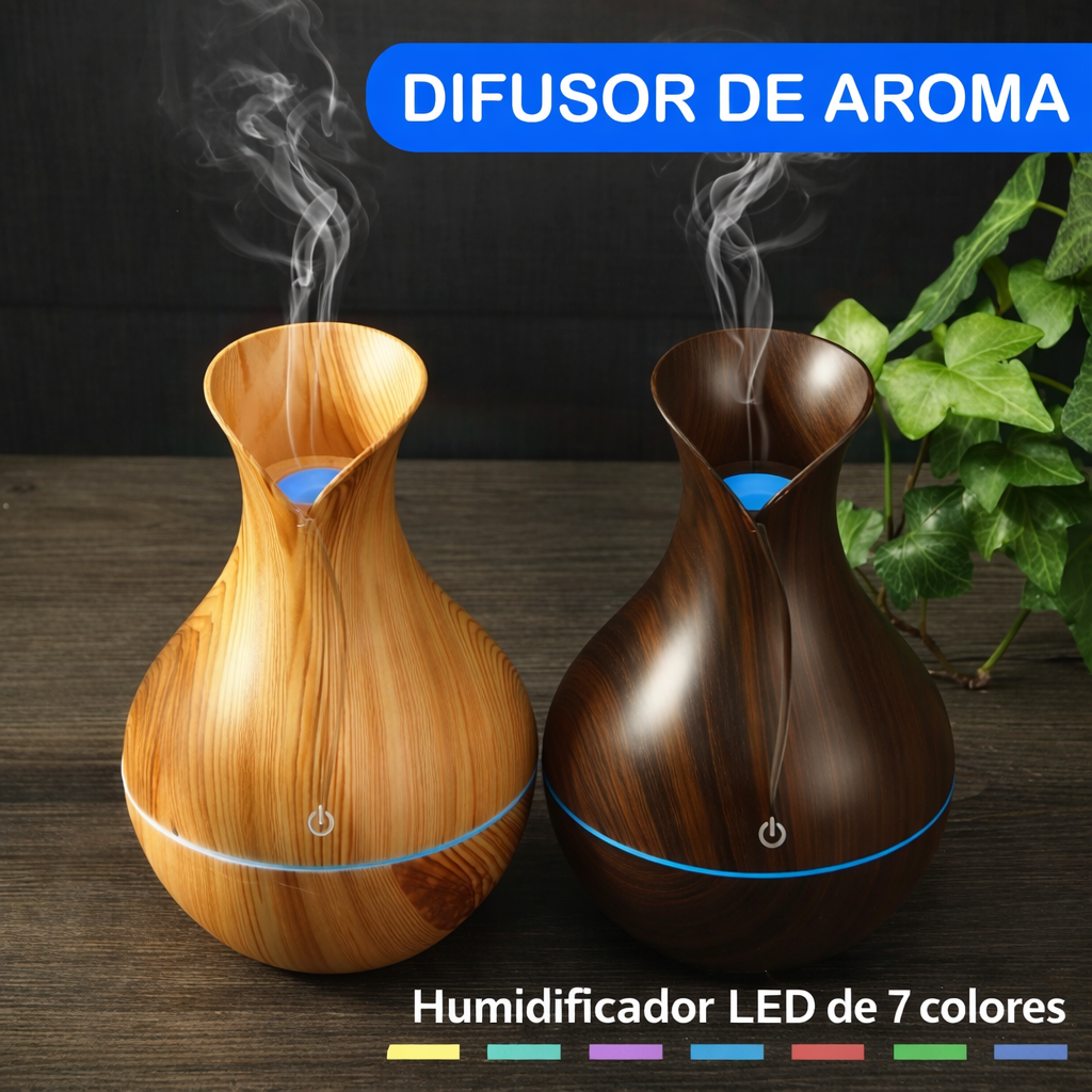 Humidificador ultrasónico con aromaterapia - Convertí tu casa en un lugar donde de verdad te relajás