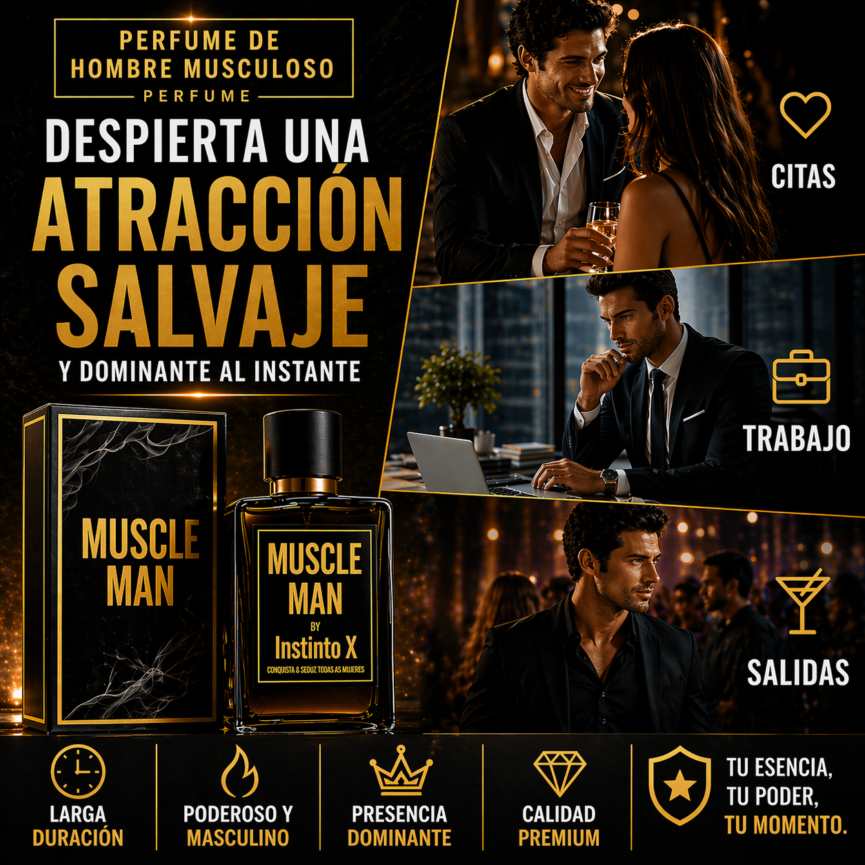 Perfume de Hombre Musculoso – Despierta una Atracción Salvaje y Dominante al Instante