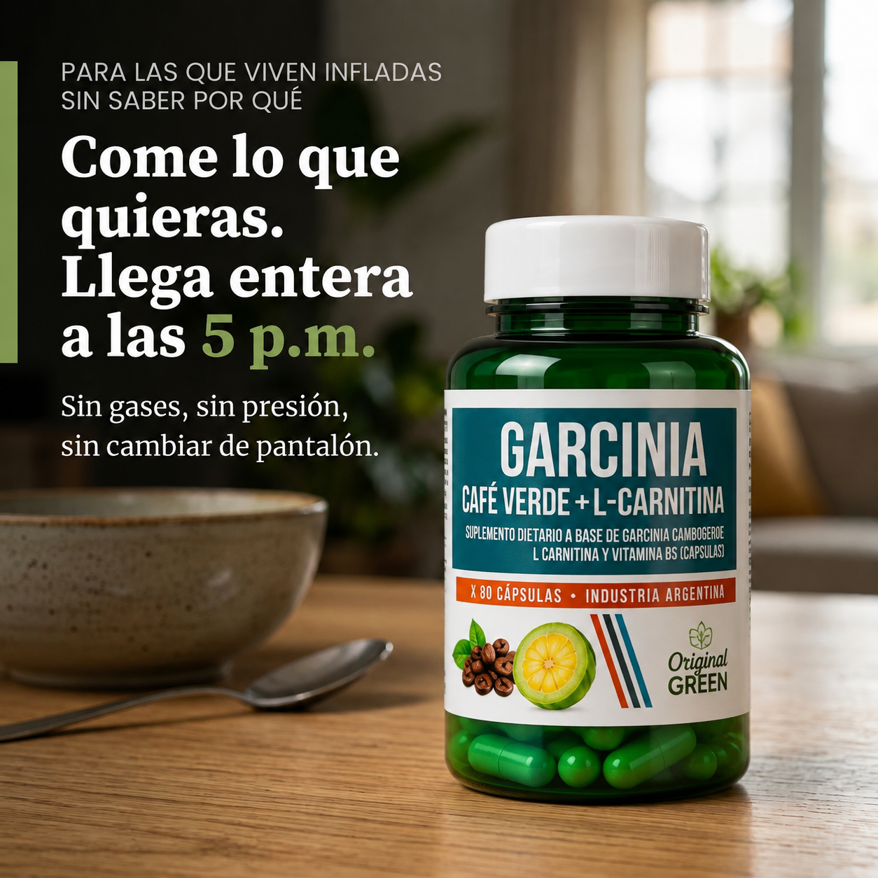Garcinia + Café Verde + L-Carnitina – Energía y bienestar para acompañar tu rutina diaria
