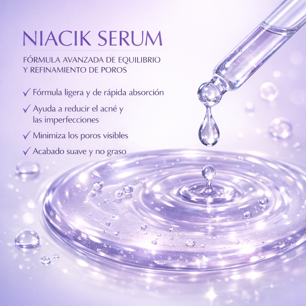 NIACIK SERUM – Transforma la Piel con Acné en una Piel Clara, Suave y Radiante