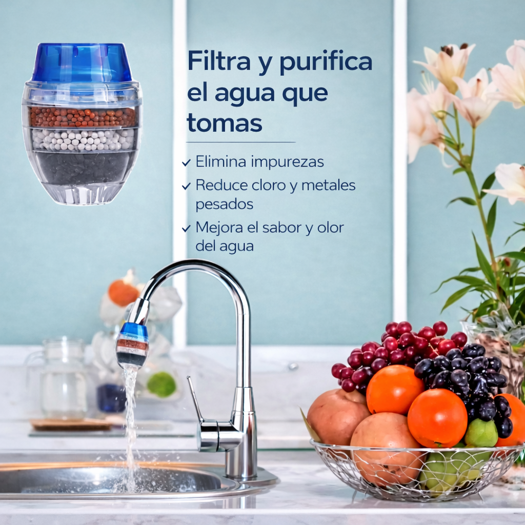Purificador de agua para canilla — agua más limpia, directo desde tu grifo