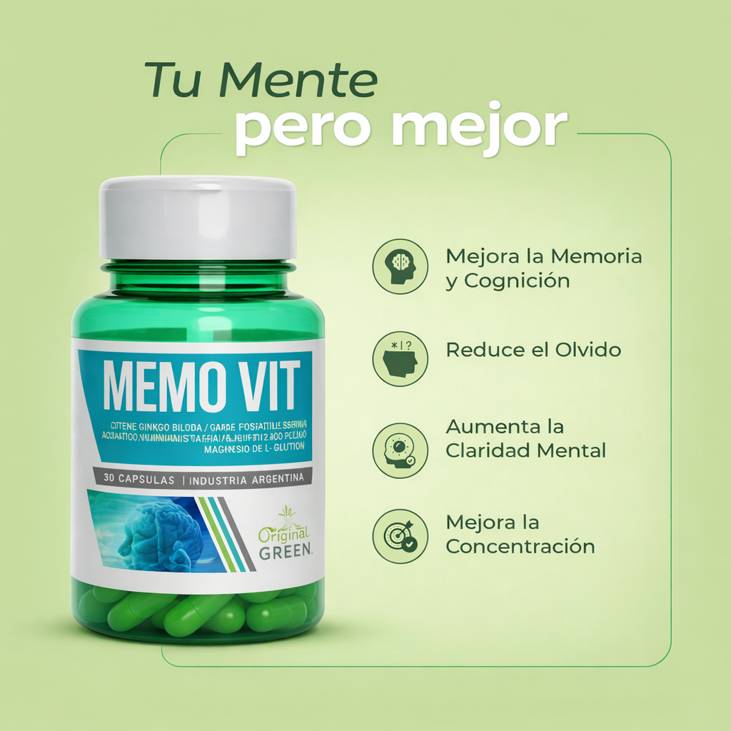 Memo Vit - Memoria más ágil. Enfoque más fuerte. Todos los días.