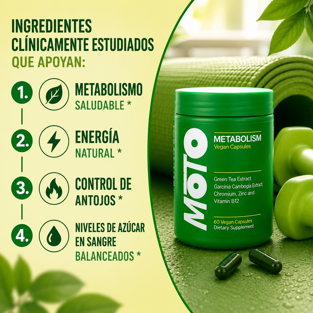 MOTO Metabolism | Cápsulas Naturales Para Quemar Grasa y Acelerar El Metabolismo