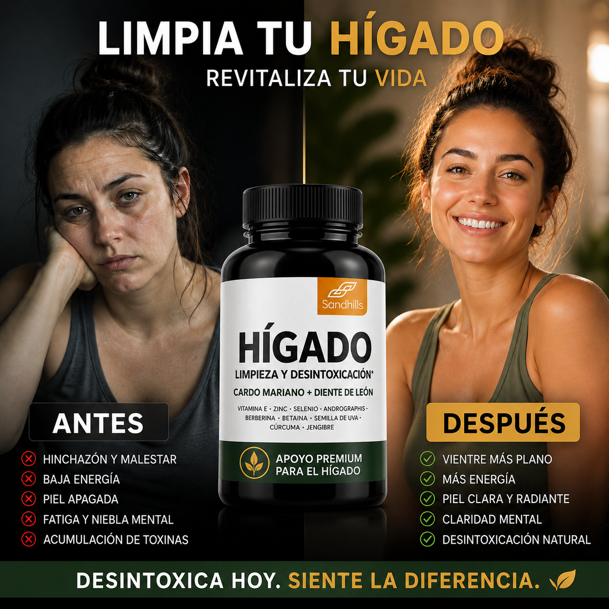 Detox Hepático - Apoyo hepático avanzado para que te sientas mejor.