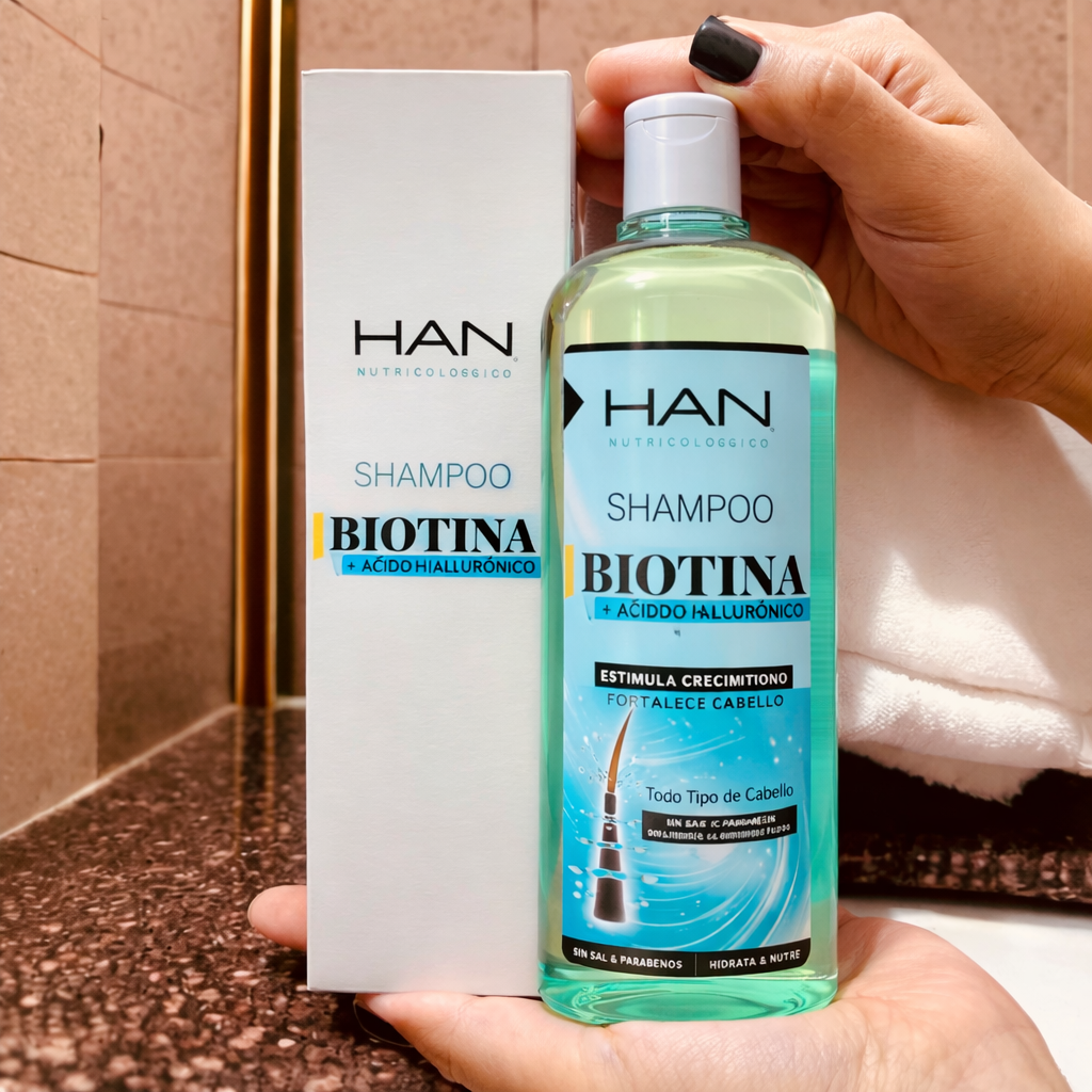 Shampoo con Biotina – Cabello más fuerte, menos quiebre, brillo saludable