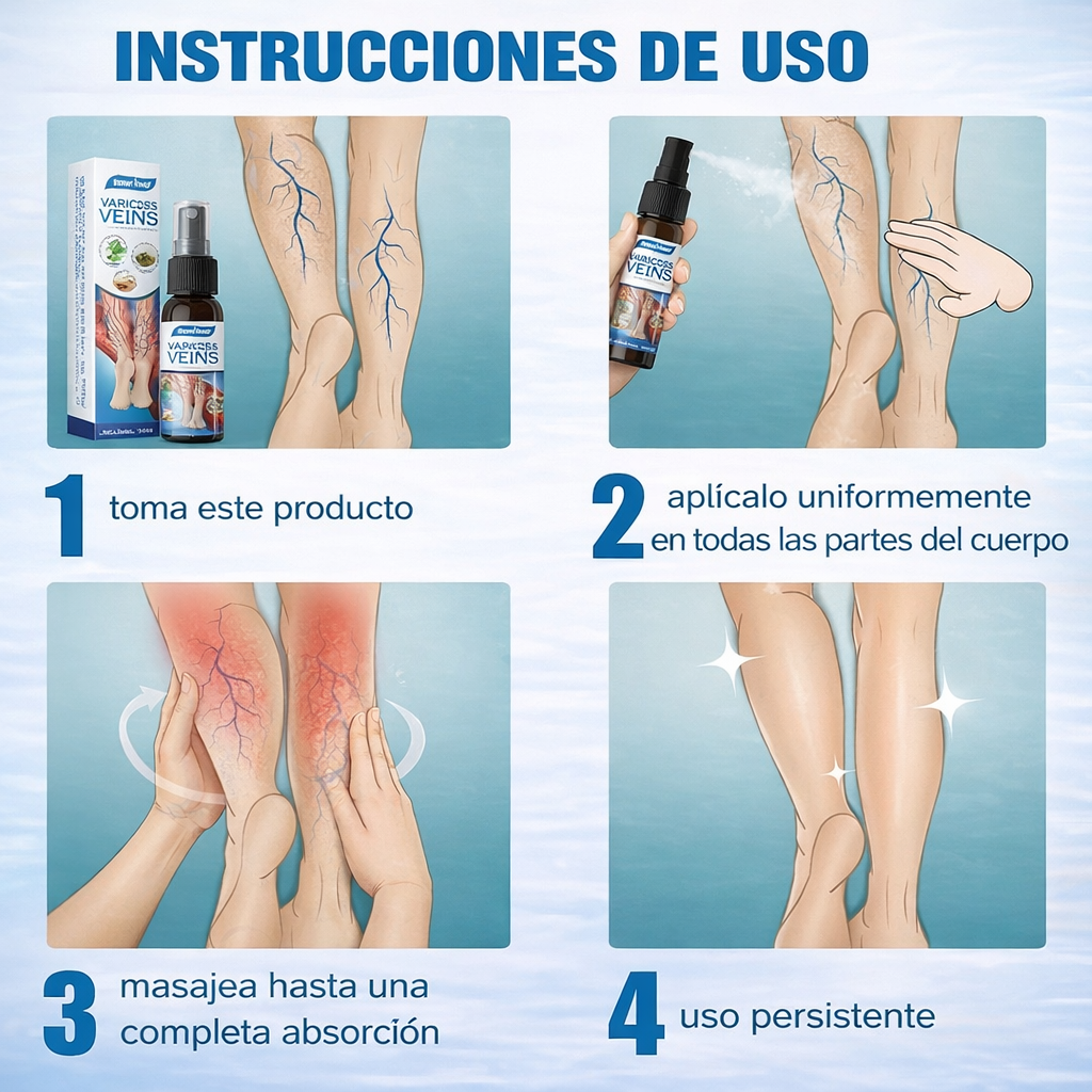 Spray Para Várices - Unos pocos sprays, las várices menos visibles