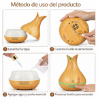 Humidificador ultrasónico con aromaterapia - Convertí tu casa en un lugar donde de verdad te relajás